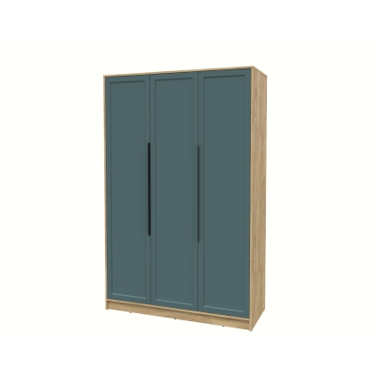 Шкаф распашной Тренд КТ-Ш3 (Дуб золотой ЛДСП/ Верде ЛМДФ) Ш1360 В2128 Г547